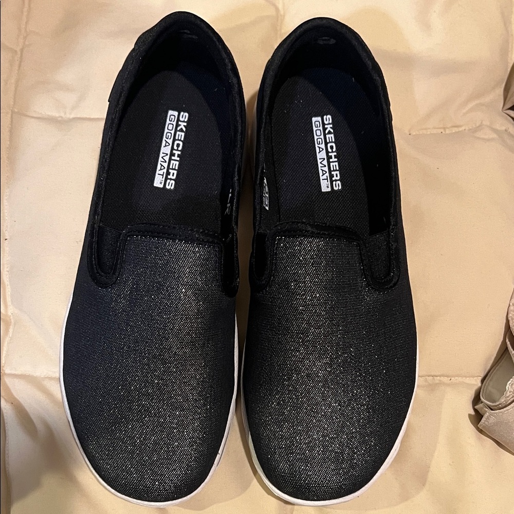Skechers Women’s Black Slip-On Sneakers